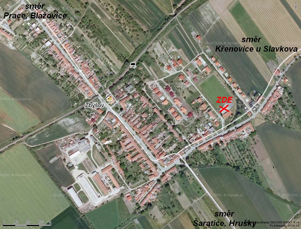 Zbýšov mapa